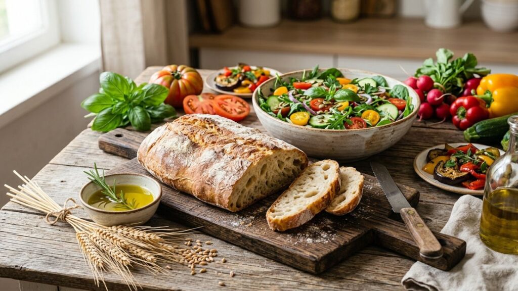 Stecca bread made with whole wheat and olive oil, showcasing its health benefits