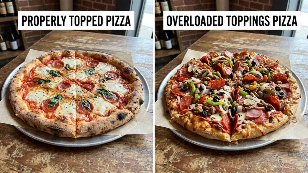  Comparison of overloaded pizza vs balanced toppings