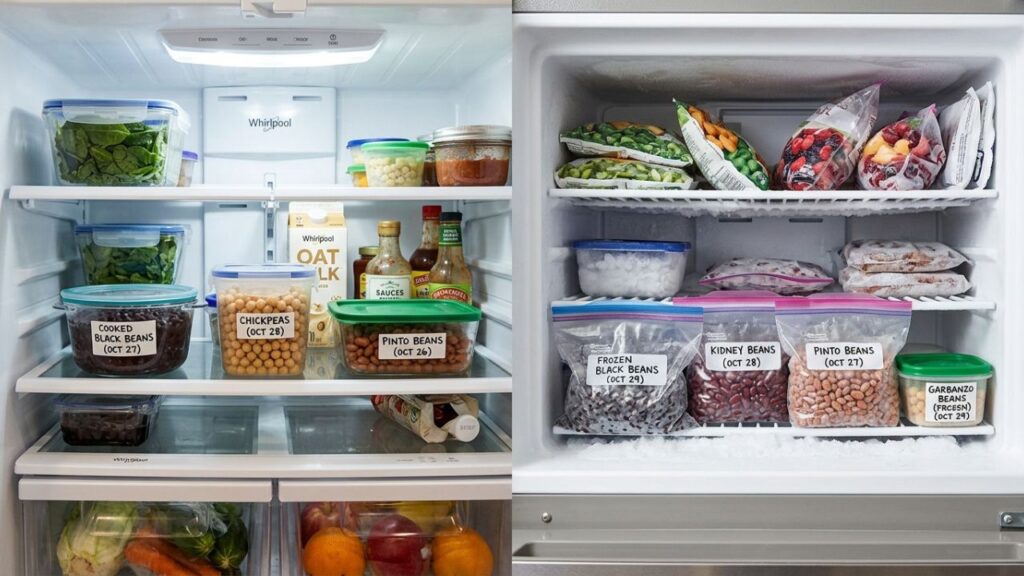 Beans in an airtight container