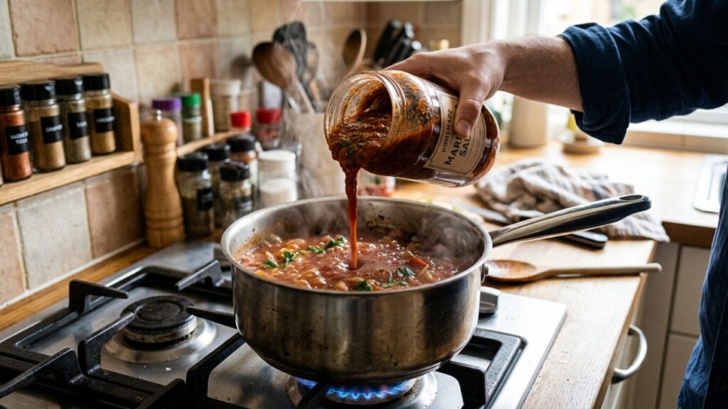  Sauce thickening to avoid watery lasagna