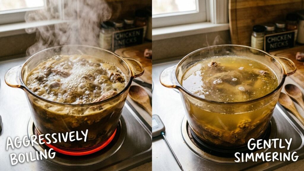  Overcooking in a boiling pot.