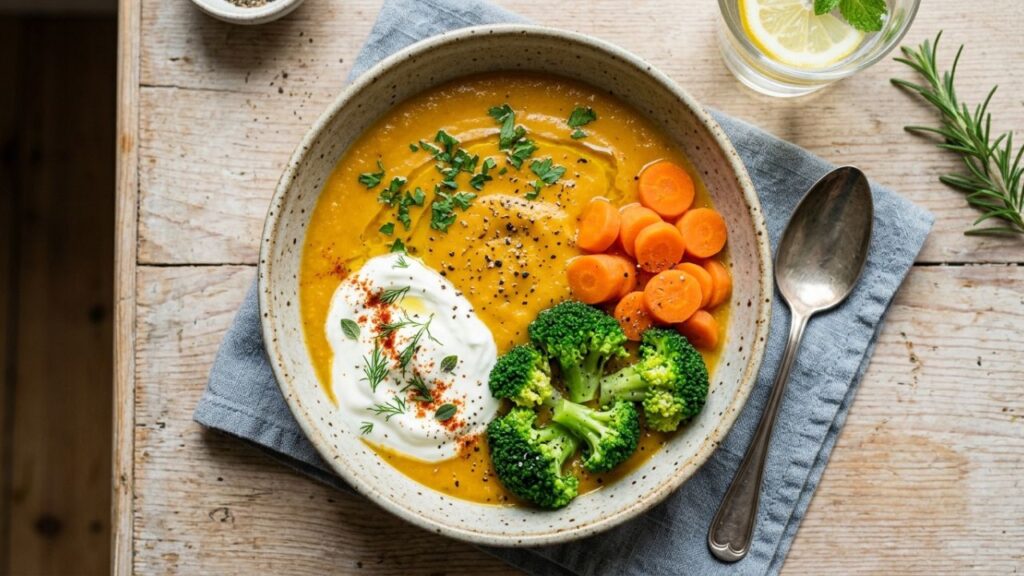 Healthy soft foods supporting recovery after surgery