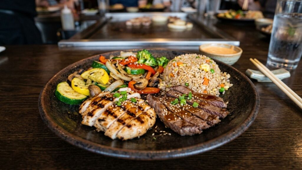 Healthy hibachi meal