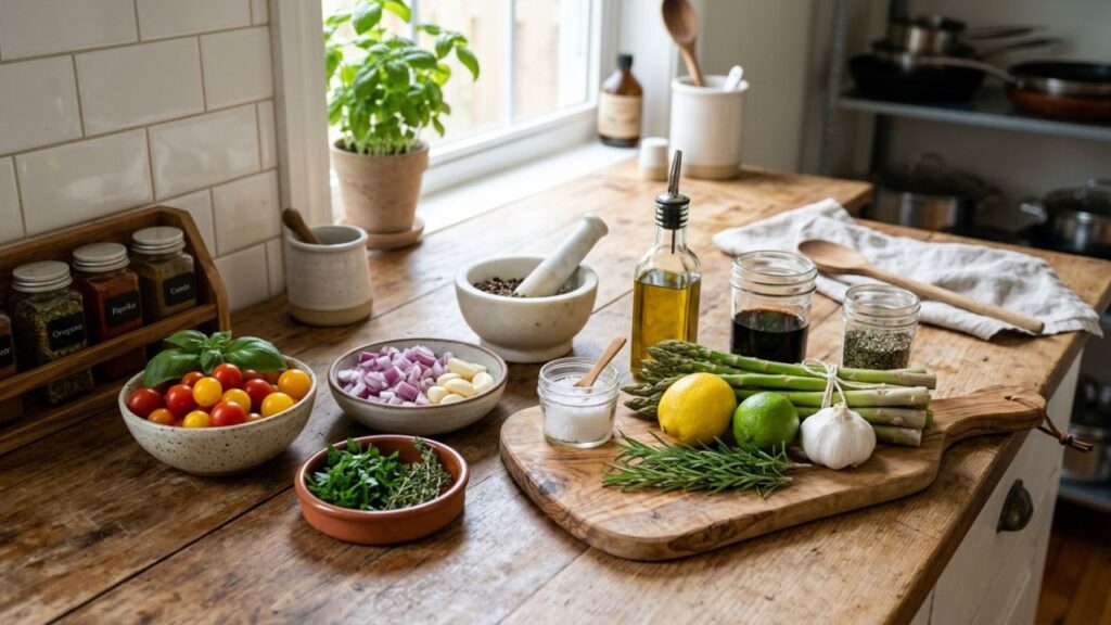 Fresh ingredients for homemade