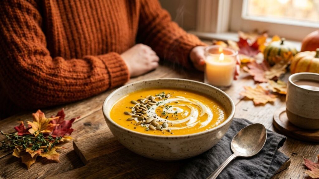Seasonal soft foods like soup and smoothies