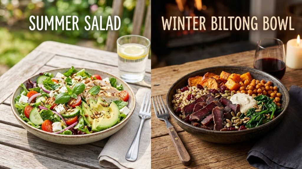 Seasonal biltong food recipe variations