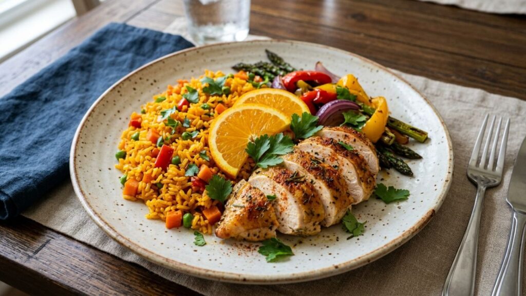  vegetables and herbs rice