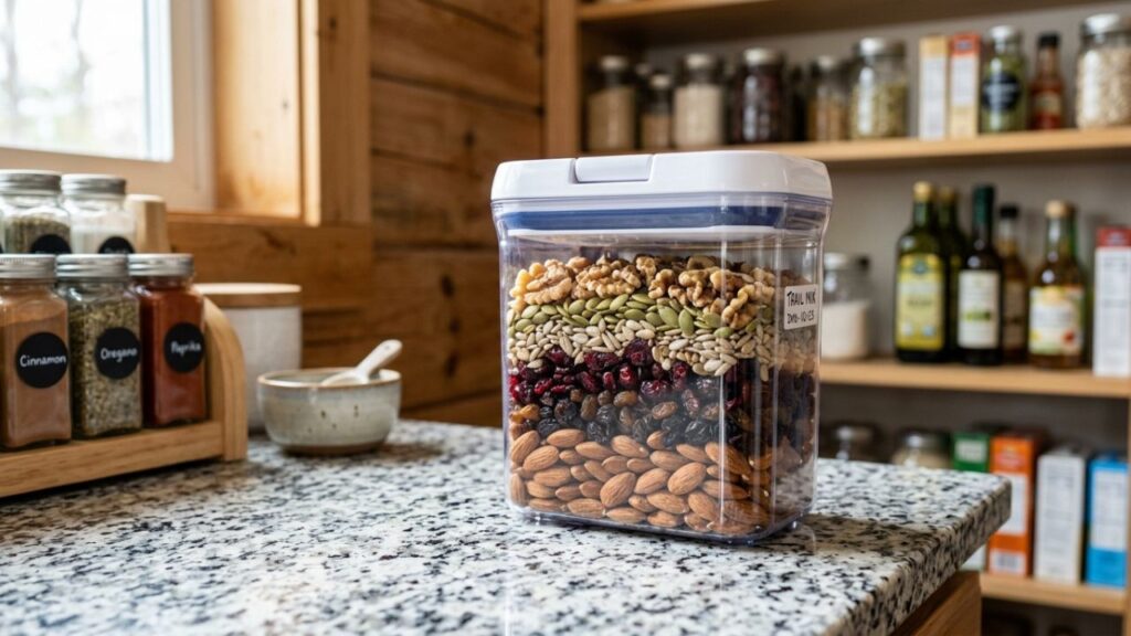 Lactation balls in an airtight container.