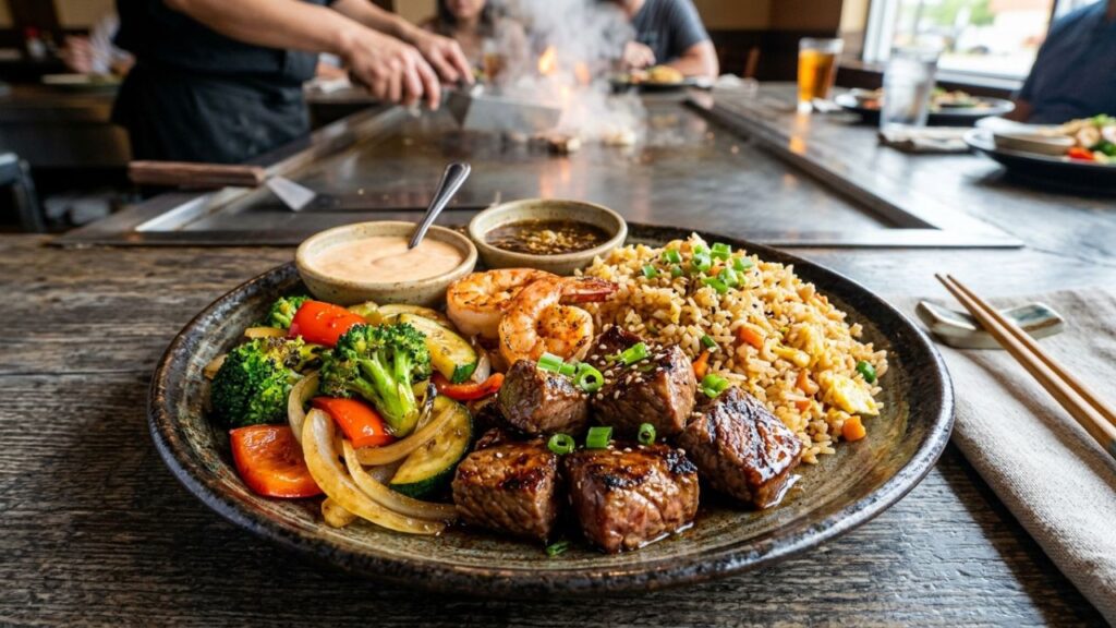 Balanced hibachi plate