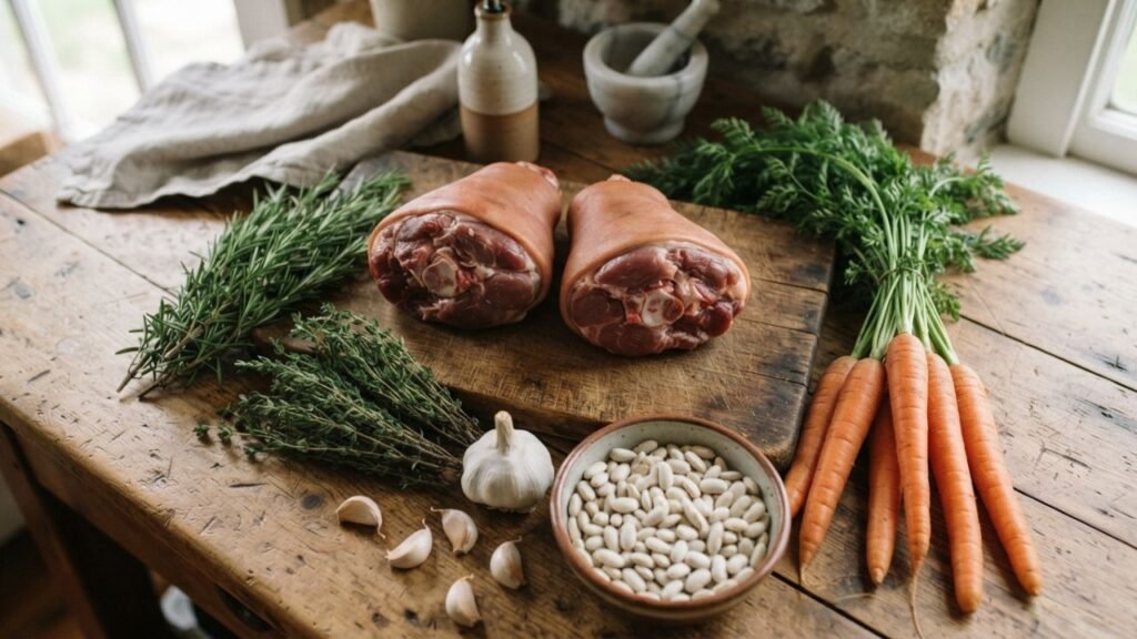 Fresh ingredients used for a flavorful homemade dish.