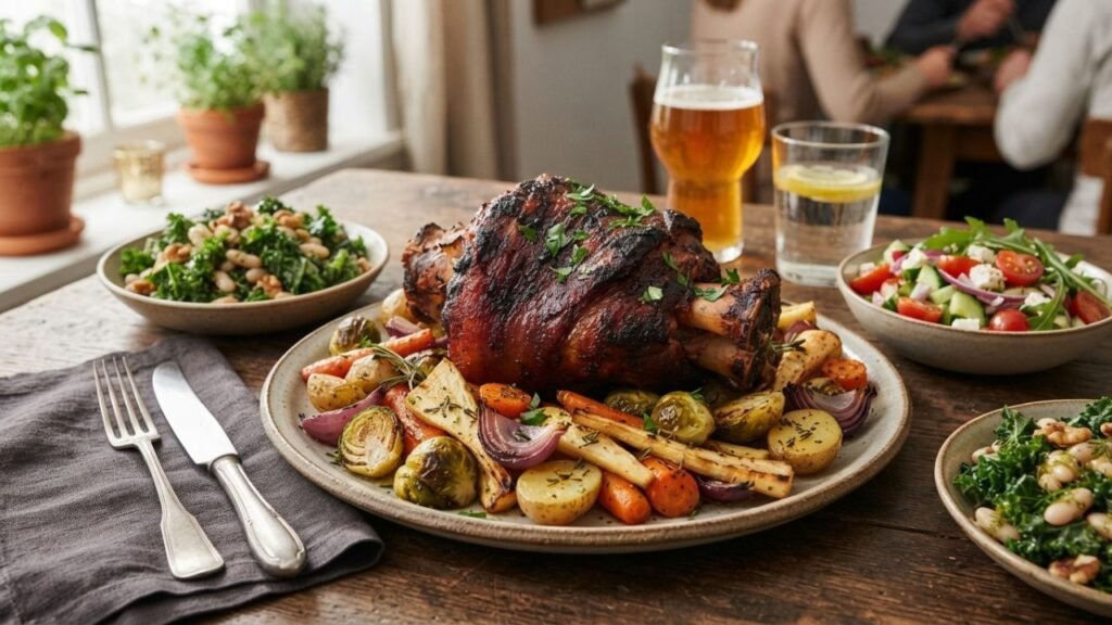 Balanced meal sides served with a flavorful homemade dish.