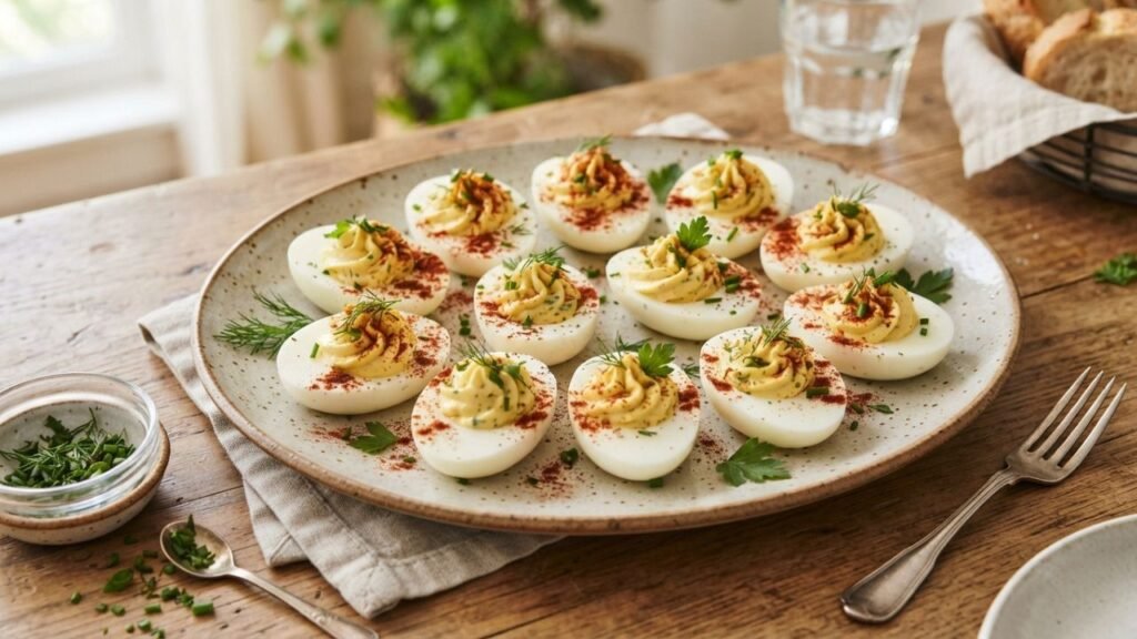 Creamy savory angel eggs