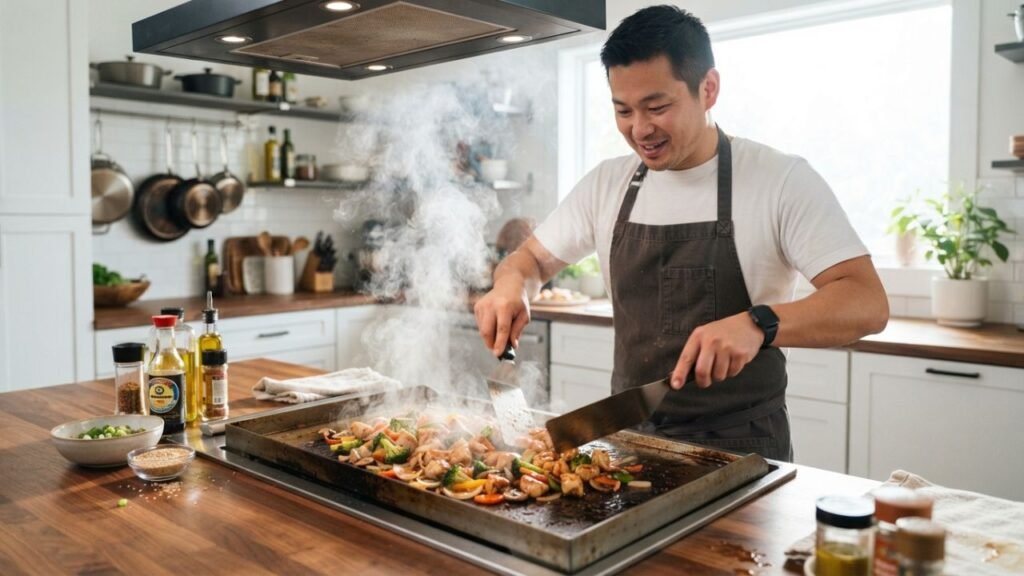 Hibachi and teriyaki cooking method