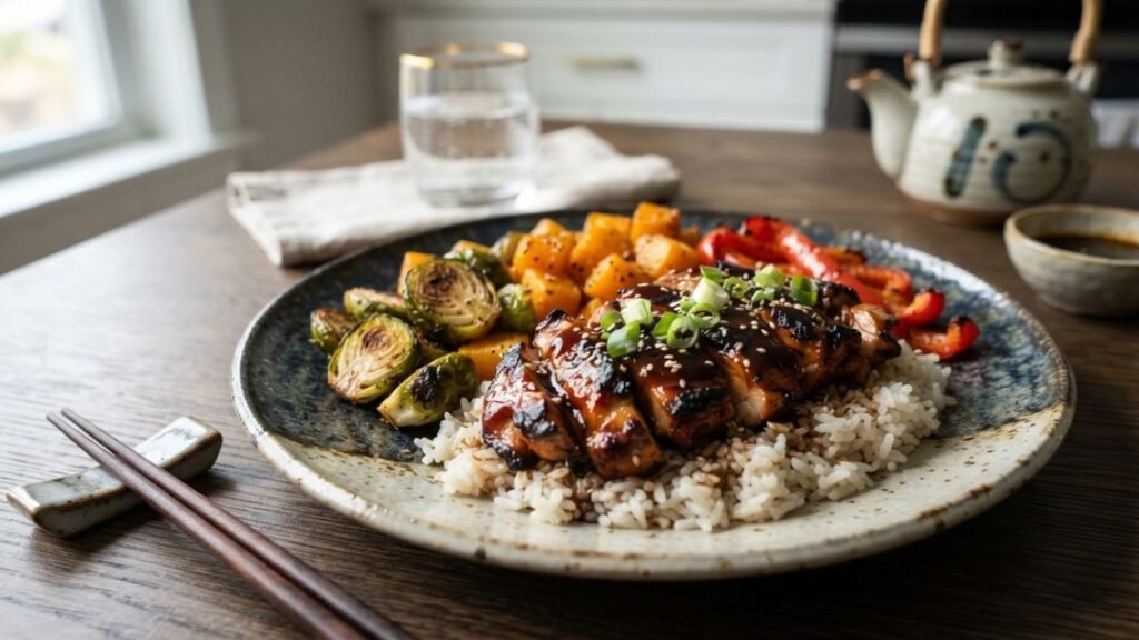 Seasonal hibachi and teriyaki dishes