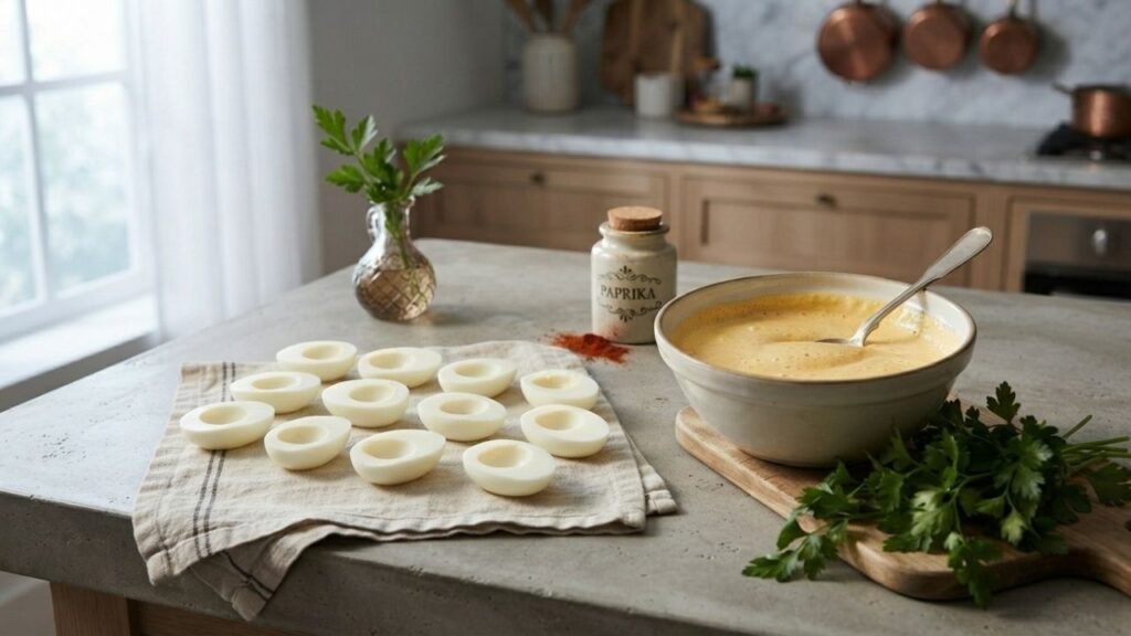 Angel eggs with creamy filling