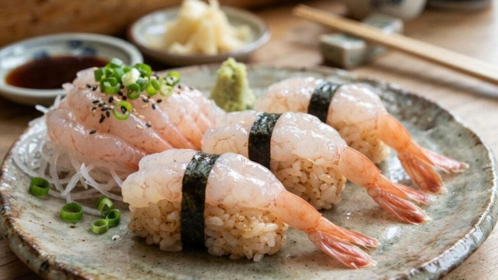 Fresh ama ebi sweet shrimp